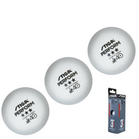 3pc STIGA Perform 3 Star Table Tennis Plastic Balls 40+ Ping Pong White ITTF Approved