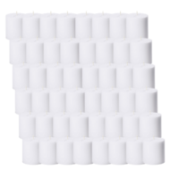 48x Premium Church Candle Pillar Candles White Unscented Lead Free 36Hrs - 7*7cm 