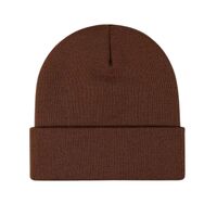 PLAIN BEANIE Unisex Mens Womens Winter Warm Hat Ski Cap Knit One Size - Brown