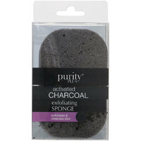 Purity Plus Activated Charcoal Exfoliating Body Sponge - Made in UK