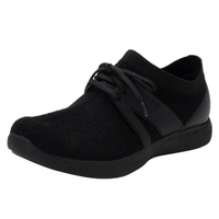 Traq By Alegria Womens Qool Comfort Smart Walking Shoe Sneaker - Fuzz Black