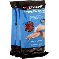Mozzigear Mosquito Repellent Wipes Camping Hiking Mozzie Rid - 3 Packs Of 10 Wipes