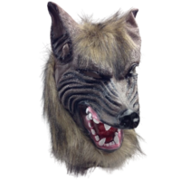 Wolf Animal Head Face Mask Halloween Latex Rubber Costume