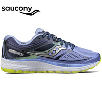 Saucony Womens Guide 10 Sneakers Runners Running Shoes - Purple/Navy/Citron