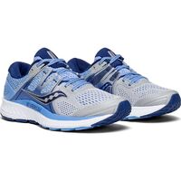 Saucony Womens Omni ISO Running Runners Sneakers Shoes - Silver/Blue/Navy