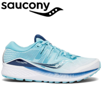 Saucony Womens Ride ISO Runners Sneakers Ladies Running Shoes - White/Blue
