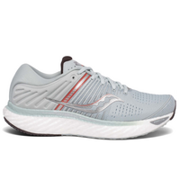 Saucony Womens Triumph 17 Runners Sneakers Shoes - Grey/Coral