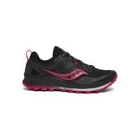 Saucony Peregrine 10 Womens Sneakers Ladies Sports Shoes Runners - Black/Barberry