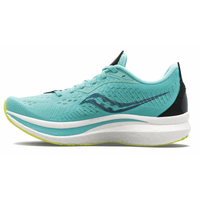 Saucony Womens Endorphin Speed 2 Lace Up Running Racing Shoes - Cool Mint/Acid