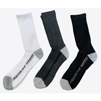 Skechers Sport 3 Pairs Mens Socks - Assorted (Black/Grey/White)