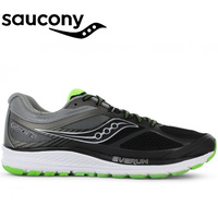 Saucony Mens Guide 10 Sneakers Runners Running Shoes - Black/Slime