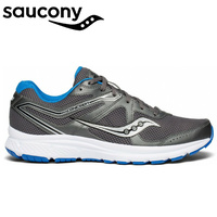 Saucony Mens Grid Cohesion 11 Runners Sneakers Running Shoes - Charcoal/Blue
