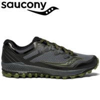 Saucony Mens Peregrine 8 Sneakers Runners Running Shoes - Grey/Black/Green