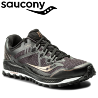 Saucony Mens Peregrine 8 Trail Hiking Shoes Running Sneakers Black/Denim/Copper