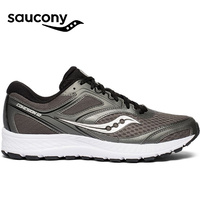 Saucony Mens Cohesion 12 Versafoam Sneakers Runners Running Shoes - Gunmetal/Black