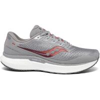 Saucony Mens Triumph 18 Sneakers Running Shoes Sports - Alloy/Red