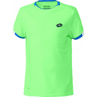 Lotto Boy's Aydex II Tee Shirt Tennis Sport Quick Dry - Green/Blue