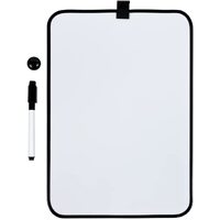 Portable A4 Magnetic Board w/ Black Board Marker - 8" x 12" - Black Border