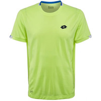Lotto Men's Aydex III Tee Shirt Top Tennis Workout Sport - Yellow Neon/Atlantic