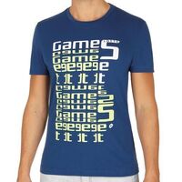Lotto Mens L73 Tee Shirt Sports Soccer Tennis Training - Blue/Green
