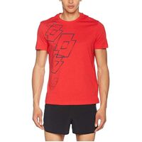 Lotto Men's Losanga Tee Shirt Soccer Tennis Sport - Red