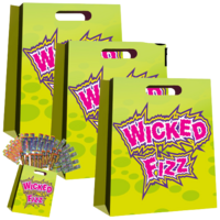 3x Wicked Fizz Kids Showbag Candy Confectionery Show Bag Gift Official Licensed