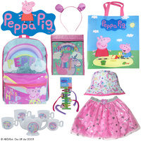 Peppa Pig Showbag w Backpack Show Bag Official Licensed - Hat, Tea Set, Skirt & More