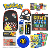 Pokemon Showbag Cap Trading Cards Backpack Bottle Stickers and More