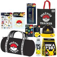 Pokemon Go Pikachu Showbag Duffle Tote Bag/Drink Water Bottle/Cap/Lunch Box Set