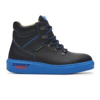 SCHUTZE Asphalt Work Boots 3M Reflective Steel Cap Shoes Made in Austria - Black/Blue