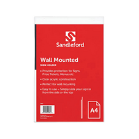 Sandleford A4 Wall-Mounted Sign Holder Clear Portrait 21.3cm x 4cm x 32.3cm