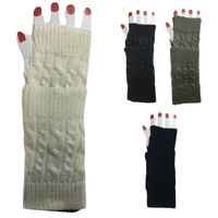 ARM WARMERS Knitted Short Fingerless Gloves Winter Mitten Cover Womens Party