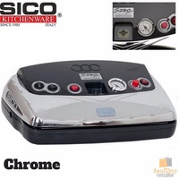 Premium SICO S250 Double Sealing Food Vacuum Machine Sealer Storage Bags CHROME