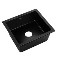 Cefito Granite Kitchen Sink 46X41CM Stone Kitchen Sinks in Black