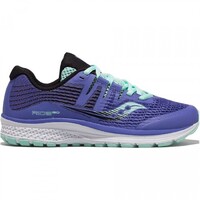 Saucony Youth Girls S Ride ISO Sneakers Runners Shoes Medium Width - Violet/Black/Aqua