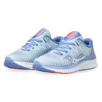 Saucony Girls S-Ride ISO 2 Shoes Sneakers Runners Kids Running - Blue/Coral