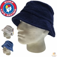 SURF LIFE SAVING AUSTRALIA Terry Towelling Hat 100% Cotton Fishing Camping Lad