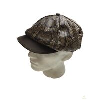 GENUINE SNAKE Flat Cap sboy Exotic Collection Made in Australia
