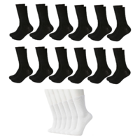 12 Pairs Bamboo Socks Unisex Premium Fiber Sock Super Soft Crew