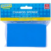1x Chamois Detailing Sponge Super Absorbent for Home/Kitchen/Car (120 x 70 x 30mm)