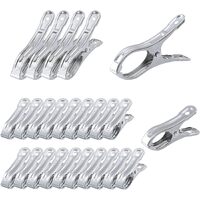 24x STAINLESS STEEL CLOTHES PEGS Laundry Clips Washing Line Clothespin Bulk