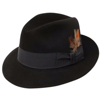 STETSON Saxon Fur Felt Fedora Premium Royal Dress Hat Sovereign 100% Wool STF7