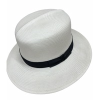 Hand Woven Cooler Outback Hat Summer Panama Waterproof Fedora - Natural
