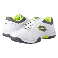 Lotto Mens Court Tennis Shoes Logo T-TOUR 600 X All Court Sneakers - White/Yellow 