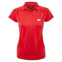 Lotto Women's Shela IV Polo Tee Shirt Top Tennis Sport - Red