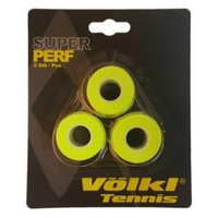 Volkl Super Perf Over Grip Neon Yellow Overgrip Tennis Squash Badminton - 3 Pack