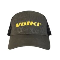 Volkl Trucker Baseball Army Hat Cap - Olive/Neon Yellow
