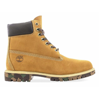 Timberland Mens 6 Inch Premium Waterproof Leather Boot - Wheat Nubuck/Camo