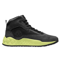 Timberland Mens Solar Wave Mid Leather Hiking Sneaker Boots - Black/Lime