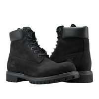 TIMBERLAND Mens 6-Inch Premium Waterproof Boots Original Iconic Shoes - Black Nubuck